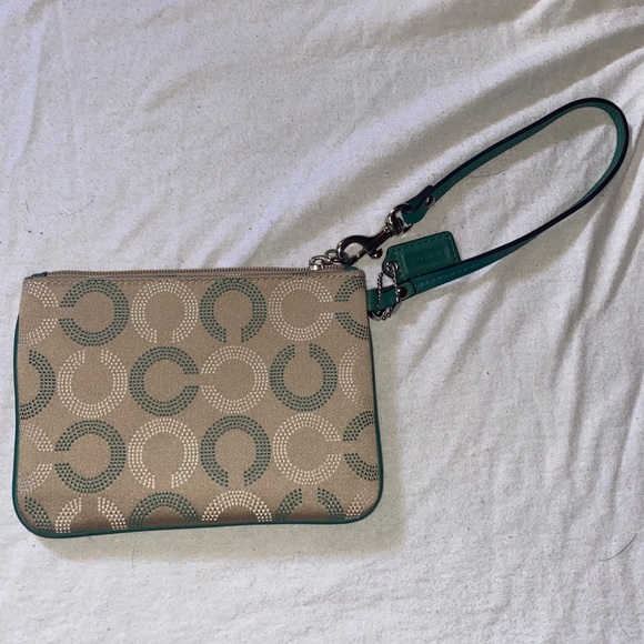 Vintage Coach Ashley Dotted OP Art Wristlet - Picture 2 of 4